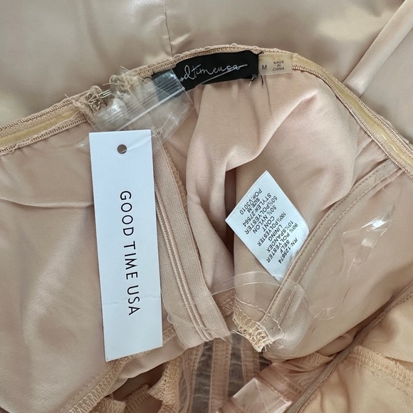 GoodTime USA Light Pink Corset Halter Maxi Dress Women’s Size Medium NWT Prom - Picture 16 of 16